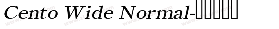Cento Wide Normal字体转换